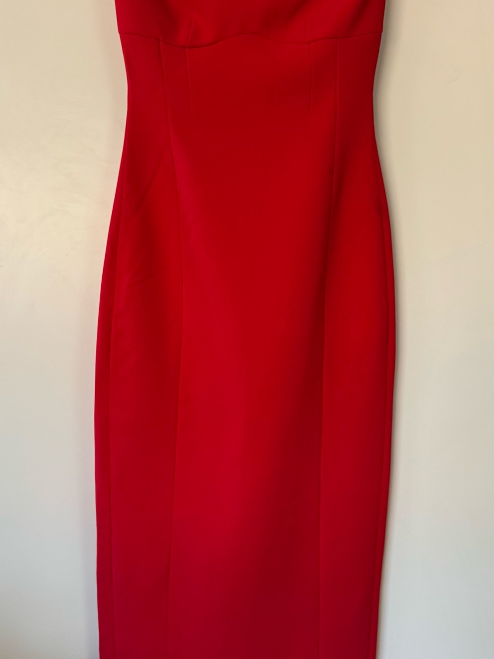 ZARA Red Strapless Midi Pencil Dress NWT Size S